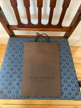 Louis Vuitton Dark Brown Paper Shopping Bag with Rope Handles